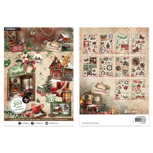 Studio Light Die-cut Paper Pad Elements Cottage Christmas