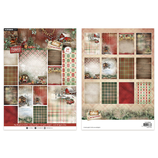Studio Light Background Paper Pad Cottage Christmas
