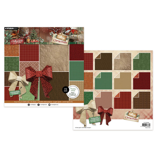 Studio Light Multi-Purpose Paper Origami & Backgrounds Cottage Christmas