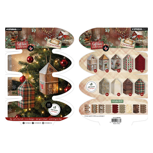 Studio Light Giftbox Paper Pad House box Cottage Christmas