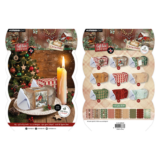 Studio Light Giftbox Paper Pad Christmas Cracker Cottage Christmas