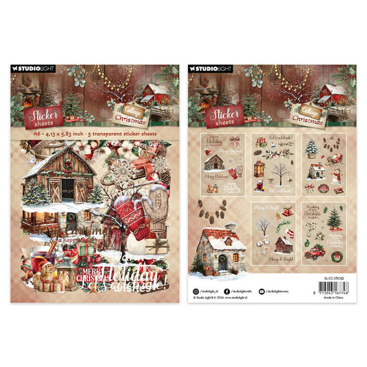 Studio Light Transparent Stickers Elements & Texts Cottage Christmas