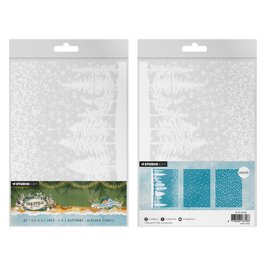 Studio Light Acetate Sheets Snow & Landscape Christmas Forest