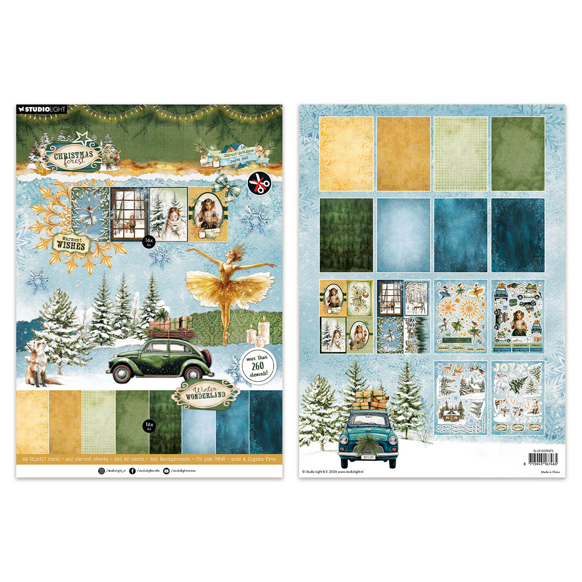 Studio Light Die-Cut DIY Paper Christmas Forest