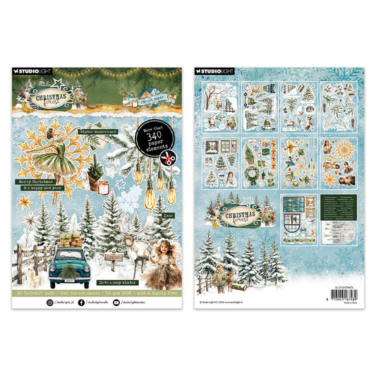 Studio Light Die-Cut Paper Pad Elements Christmas Forest