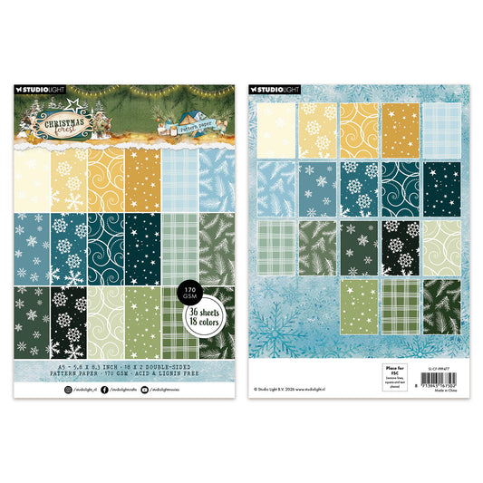 Studio Light Pattern Paper Pad Pattern Christmas Forest