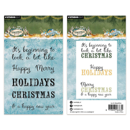 Studio Light Clear Stamps Sentiments Christmas Forest