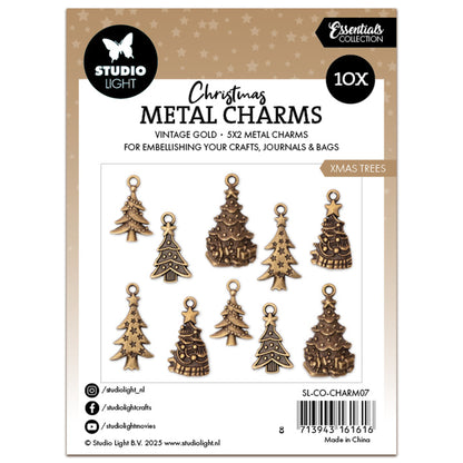Studio Light Essentials Metal Charms Christmas Trees