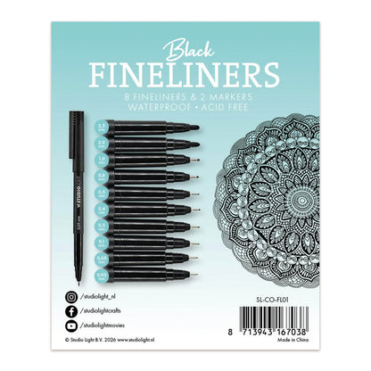 Studio Light Fineliners 8x Fineliners, 2x Markers Consumables