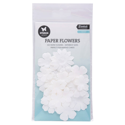 Studio Light White Essentials Paper Flowers (25pcs)