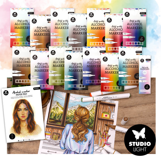Studio Light Essentials Alcohol Markers & Paper Pad Complete Collection