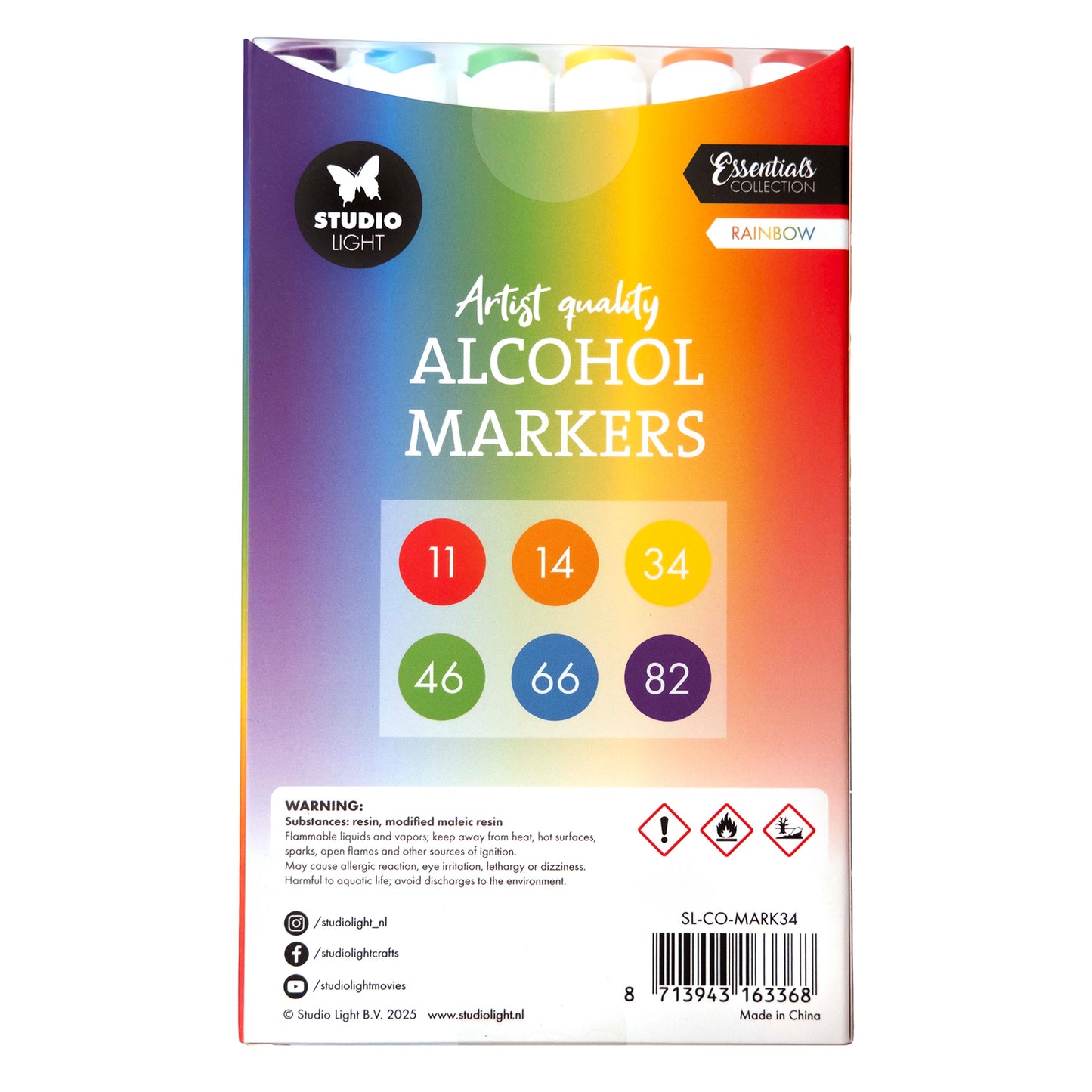 Studio Light Essentials Alcohol Markers Rainbow