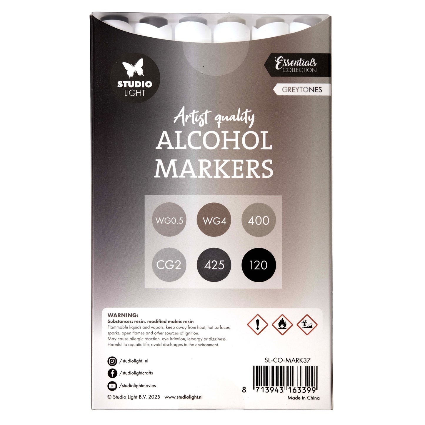 Studio Light Essentials Alcohol Markers Greytones