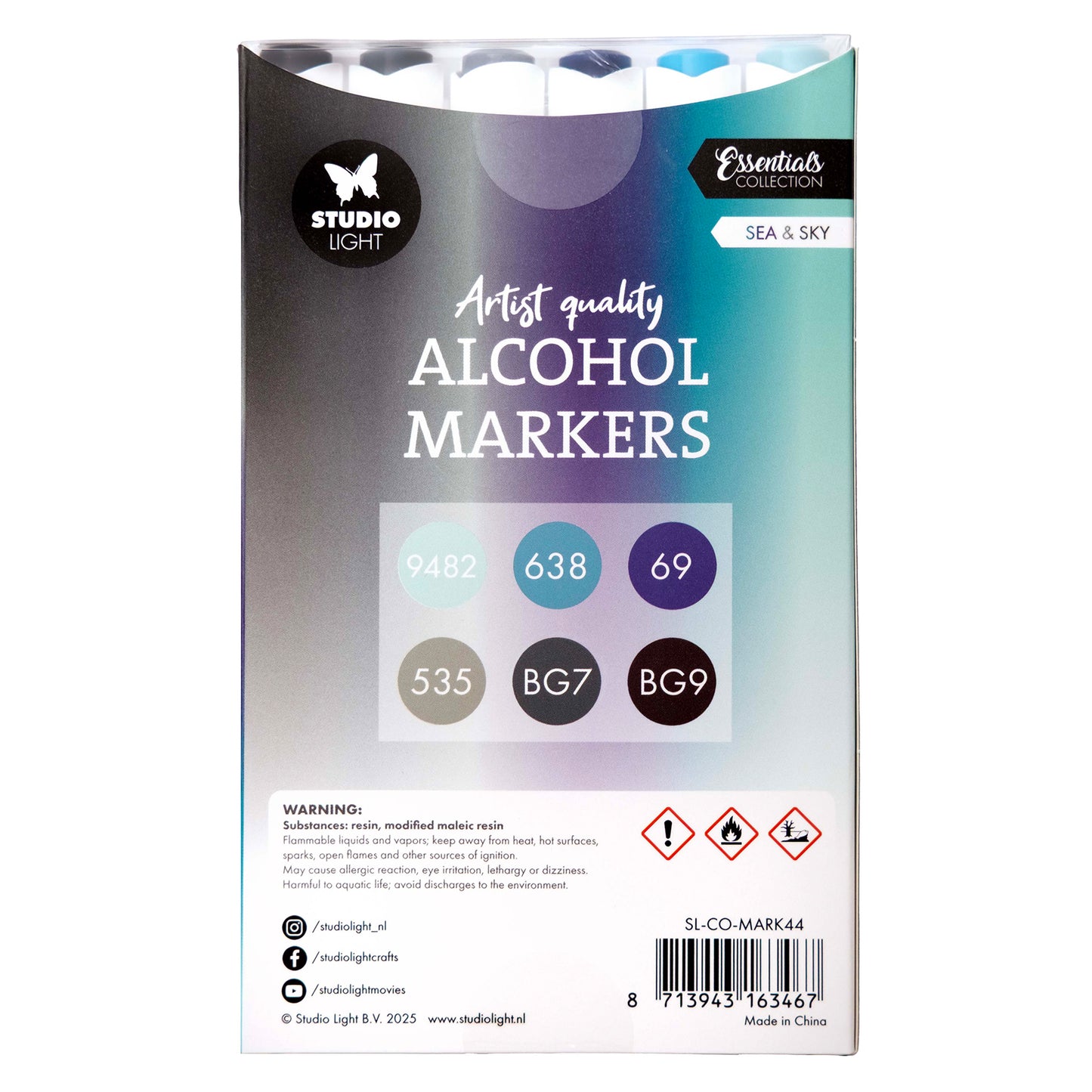 Studio Light Essentials Alcohol Markers Sea & Sky