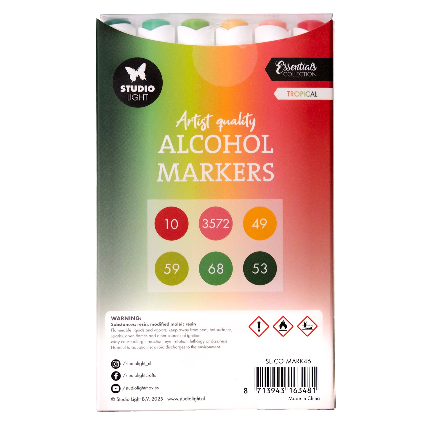 Studio Light Essentials Alcohol Markers Tropical
