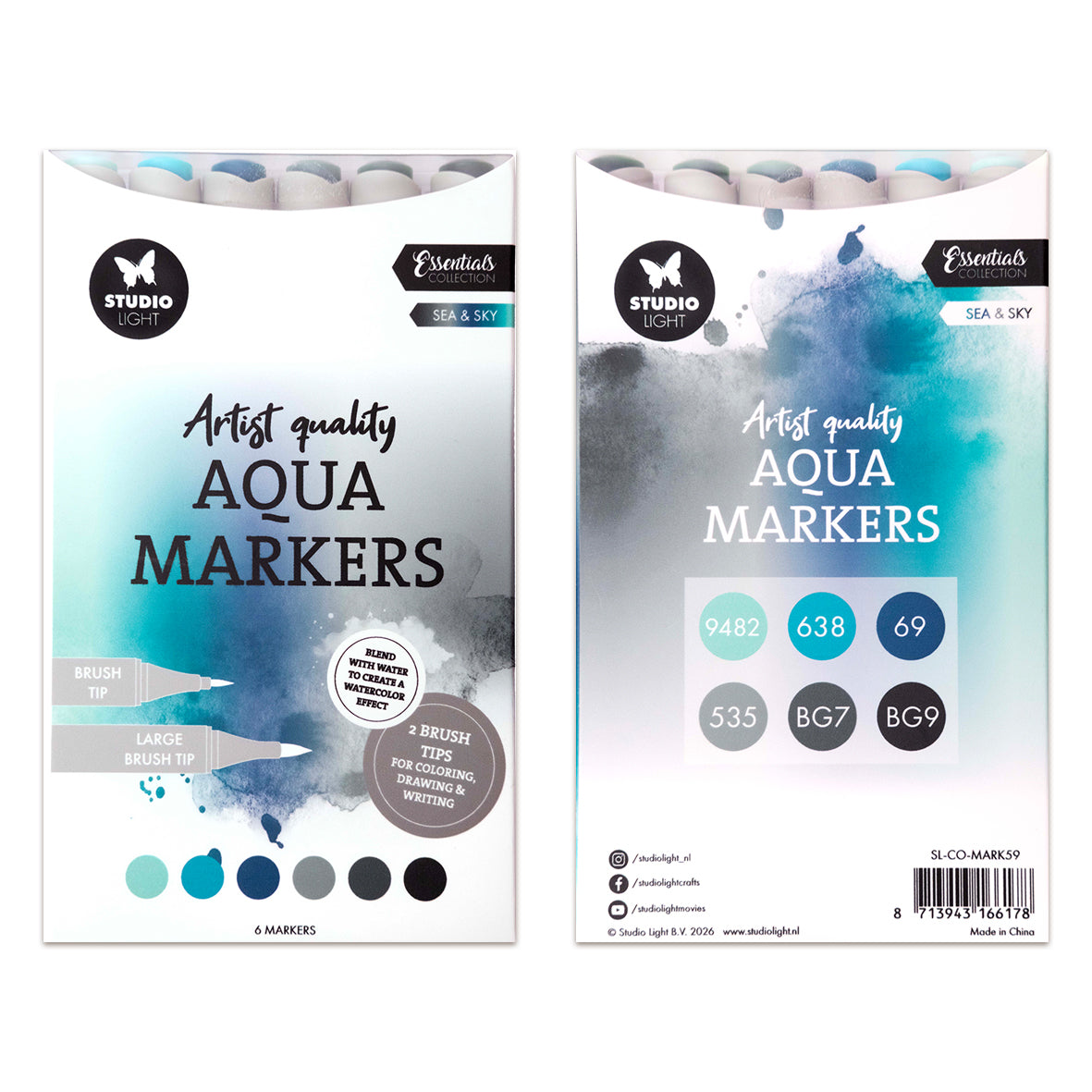 Studio Light Aqua Markers Sea & Sky Essentials