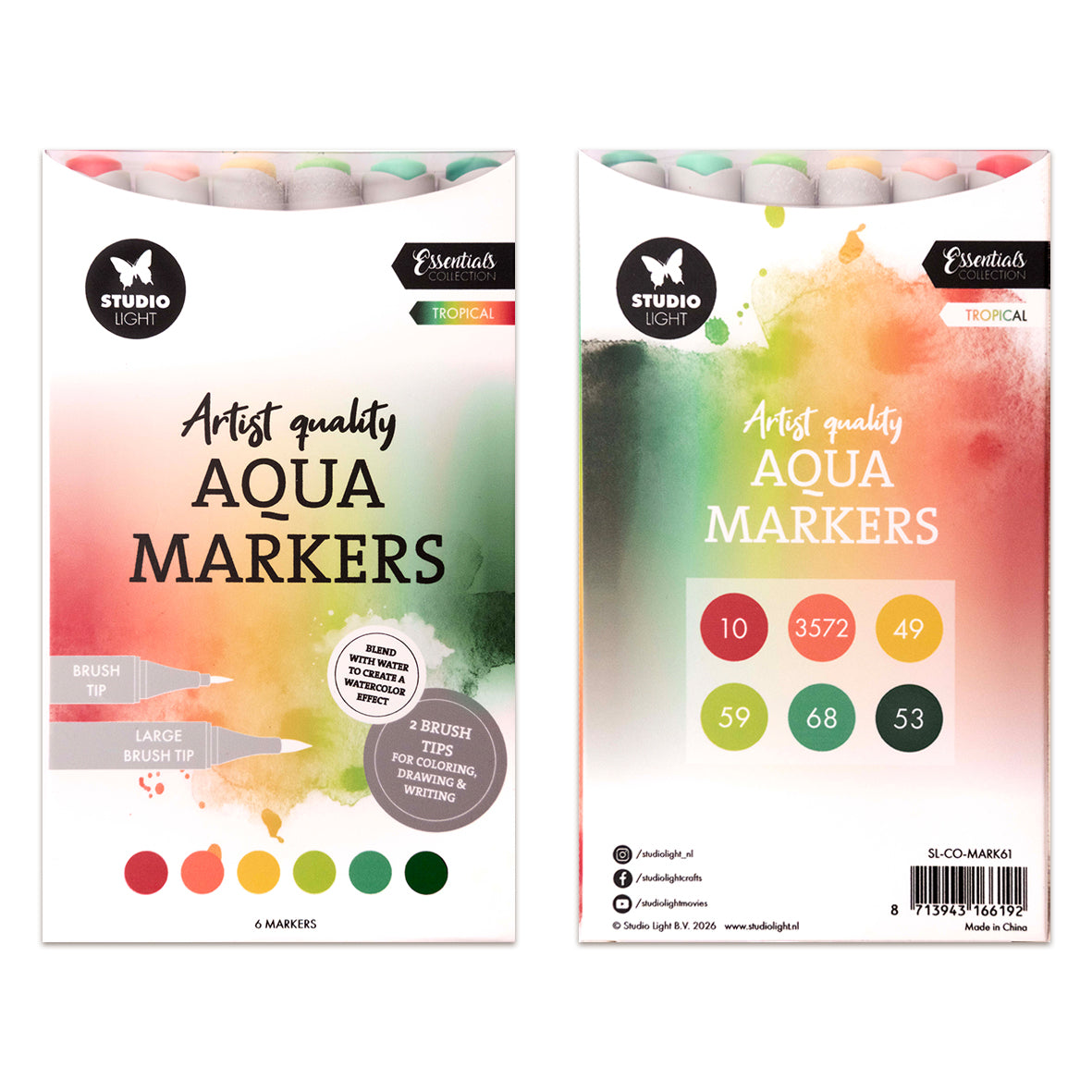 Studio Light Aqua Markers Tropical Essentials