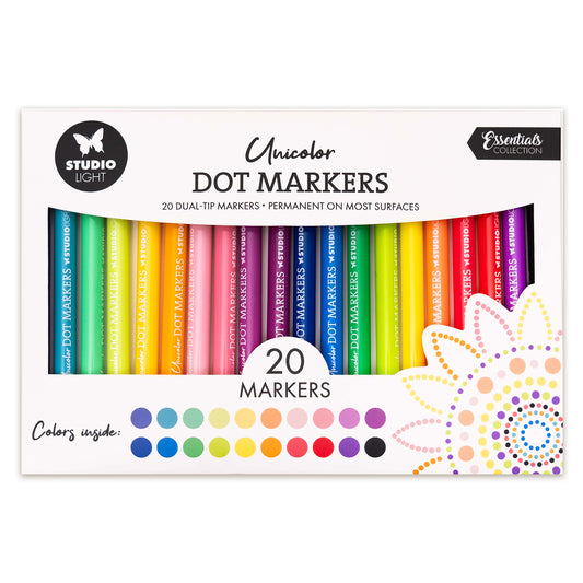Studio Light Dot Markers Unicolor  Consumables 277x175x12mm 24 Pieces