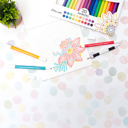 Studio Light Dot Markers Unicolor  Consumables 277x175x12mm 24 Pieces
