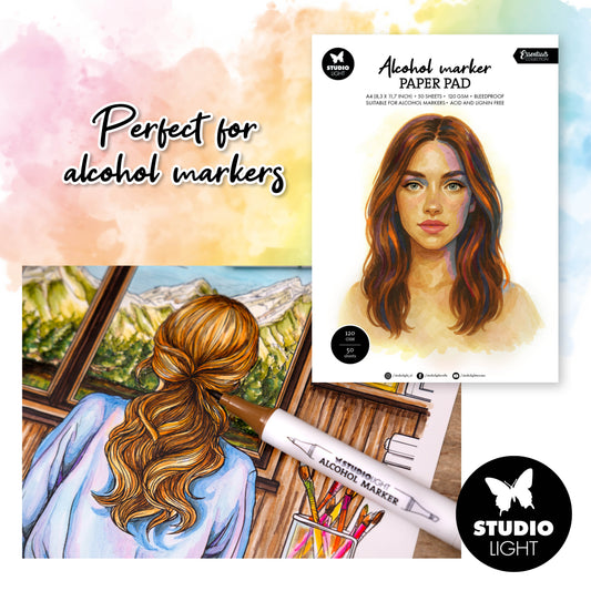Studio Light Essentials Paper Pad for Alcohol Markers 120 GSM