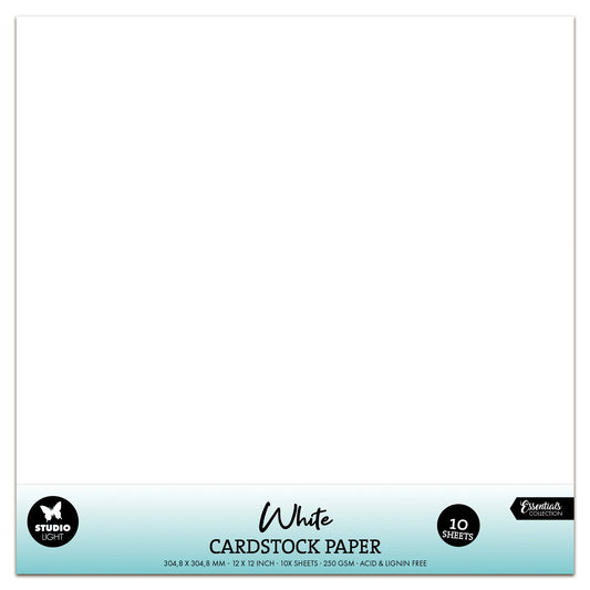 Studio Light Essentials White Cardstock 30x30cm - 250 gsm