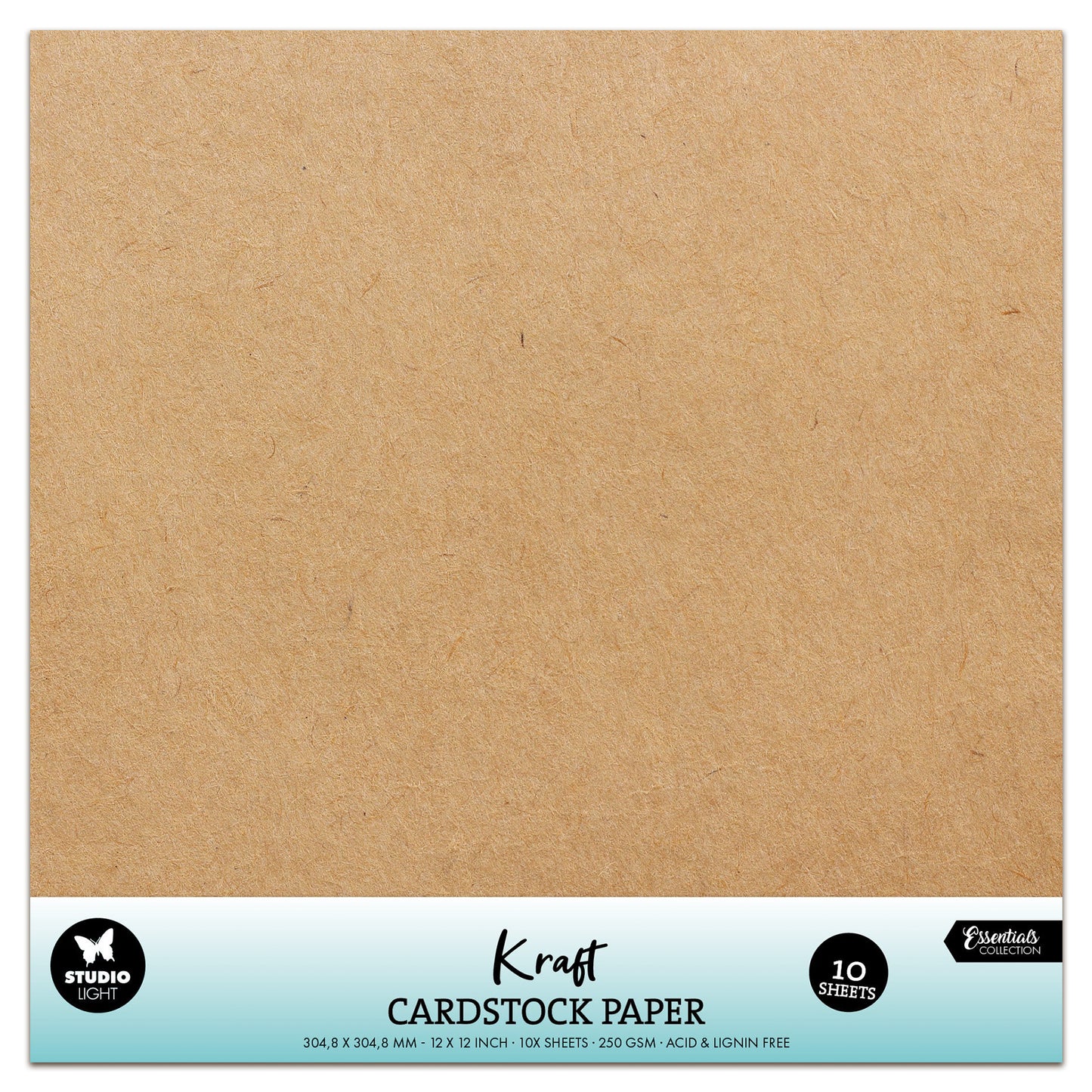 Studio Light Essentials Kraft Cardstock 30x30cm - 250 gsm