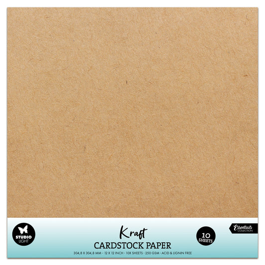 Studio Light Essentials Kraft Cardstock 30x30cm - 250 gsm