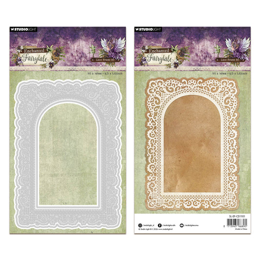 Studio Light Cutting dies Lace frame A6 Enchanted Fairytale 105x148x1mm 3 Pieces