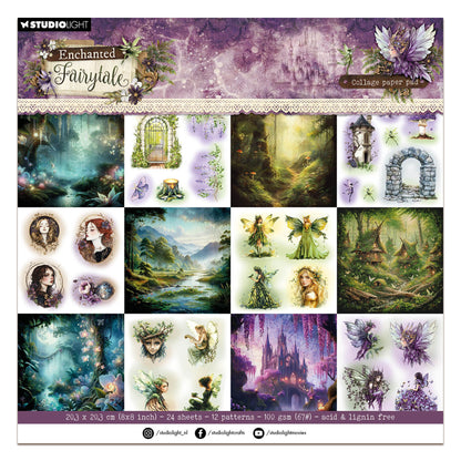 Studio Light Collage Paper Pad Collage paper pad Enchanted Fairytale 203x203x4mm 24 Sheets