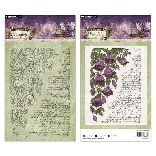 Studio Light Clear Stamps Floral & Script Enchanted Fairytale 102x149x3mm 2 Pieces