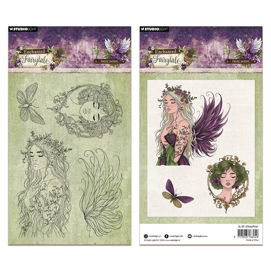 Studio Light  Clear Stamps Fairy ladies Enchanted Fairytale 102x149x3mm 4 Pieces