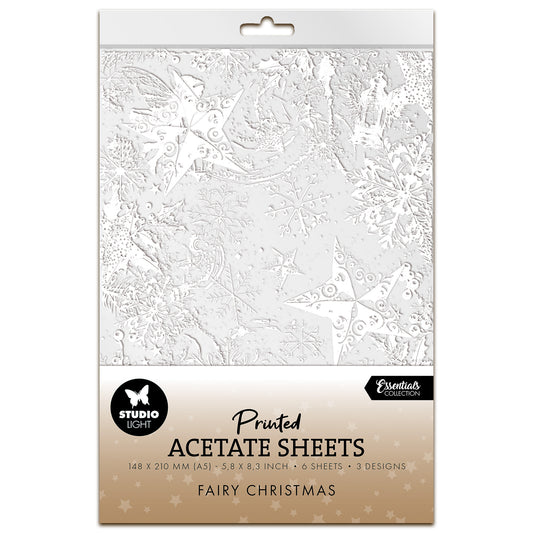 Studio Light Essentials Acetate Sheets Snow, Fairies & Stars