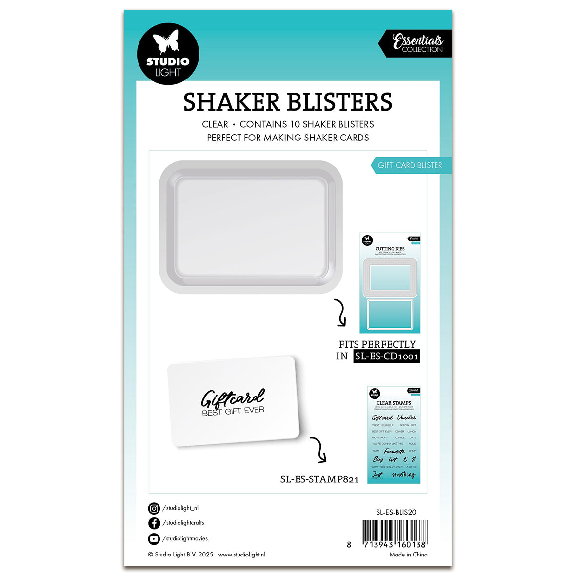 Studio Light Essentials Shaker Blister - Gift Card Blister Pack
