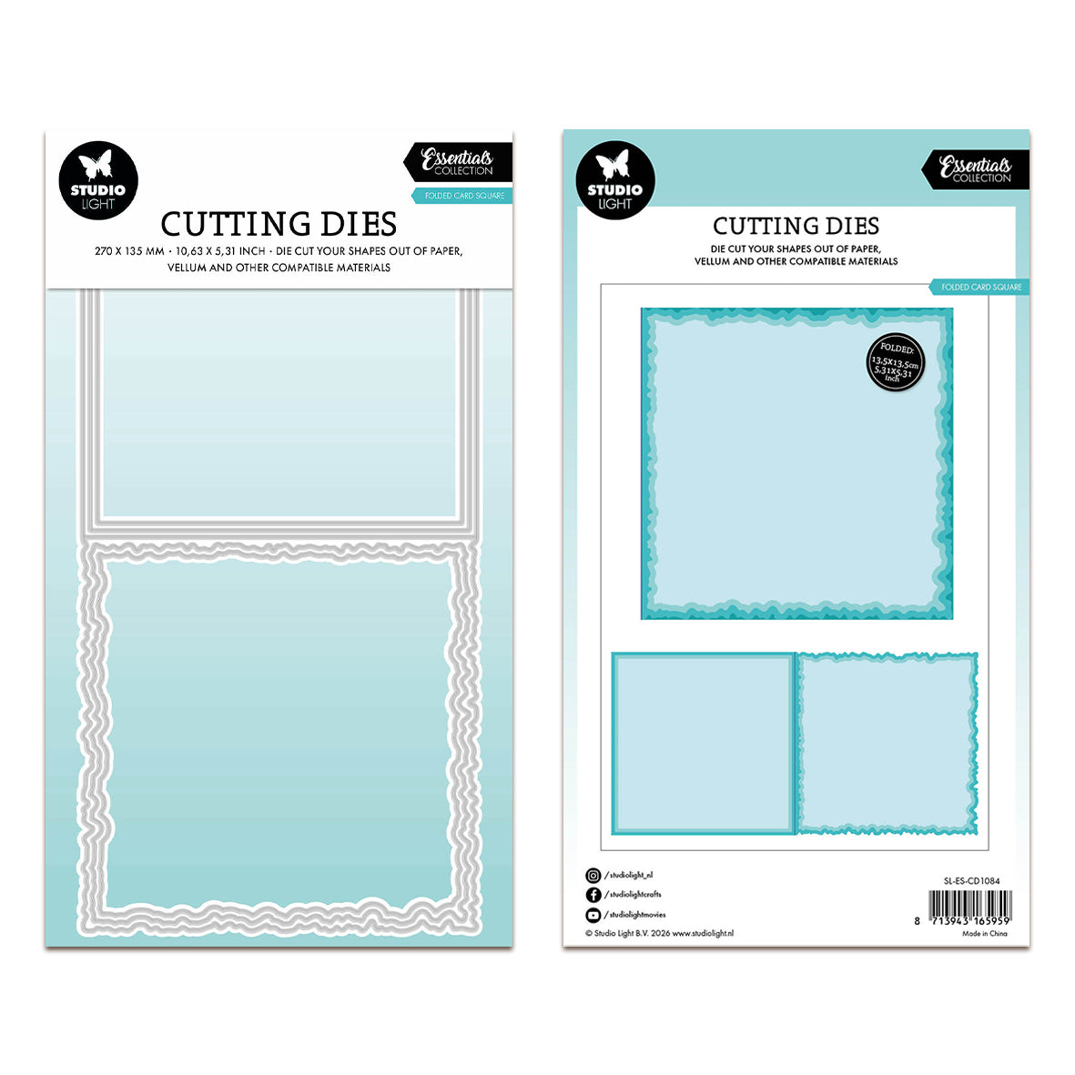 Studio Light Cutting Die Torn Edge Cardshape square Essentials