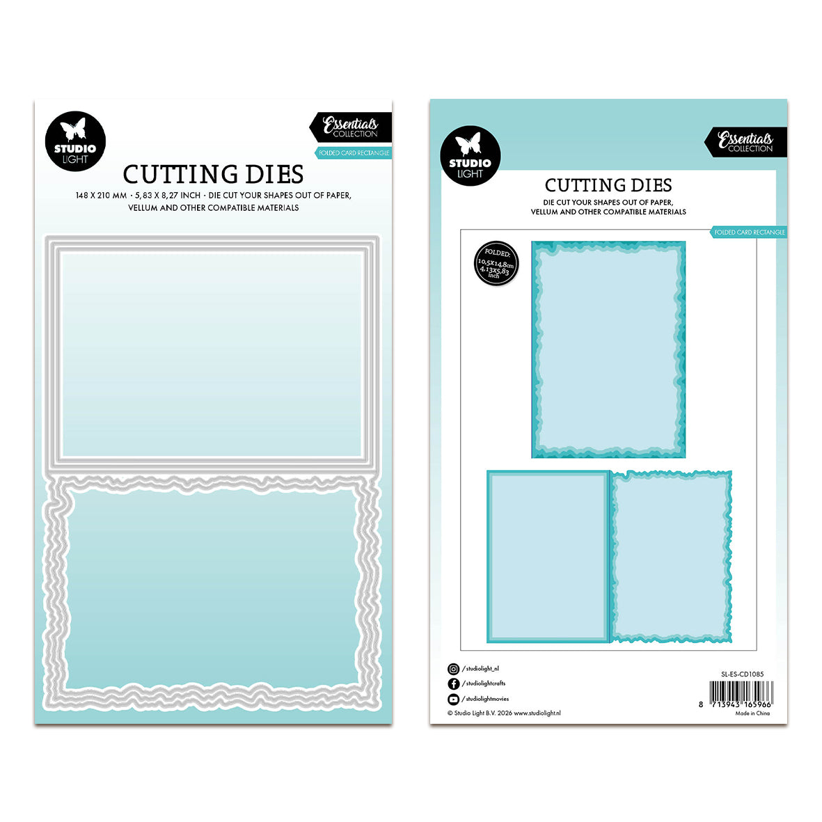 Studio Light Cutting Die Torn Edge Cardshape rectangle Essentials
