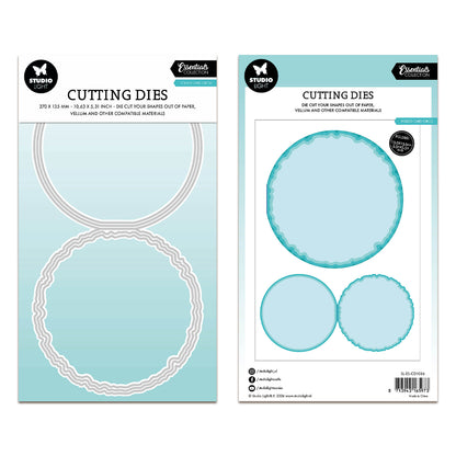 Studio Light Cutting Die Torn Edge Card stand round Essentials