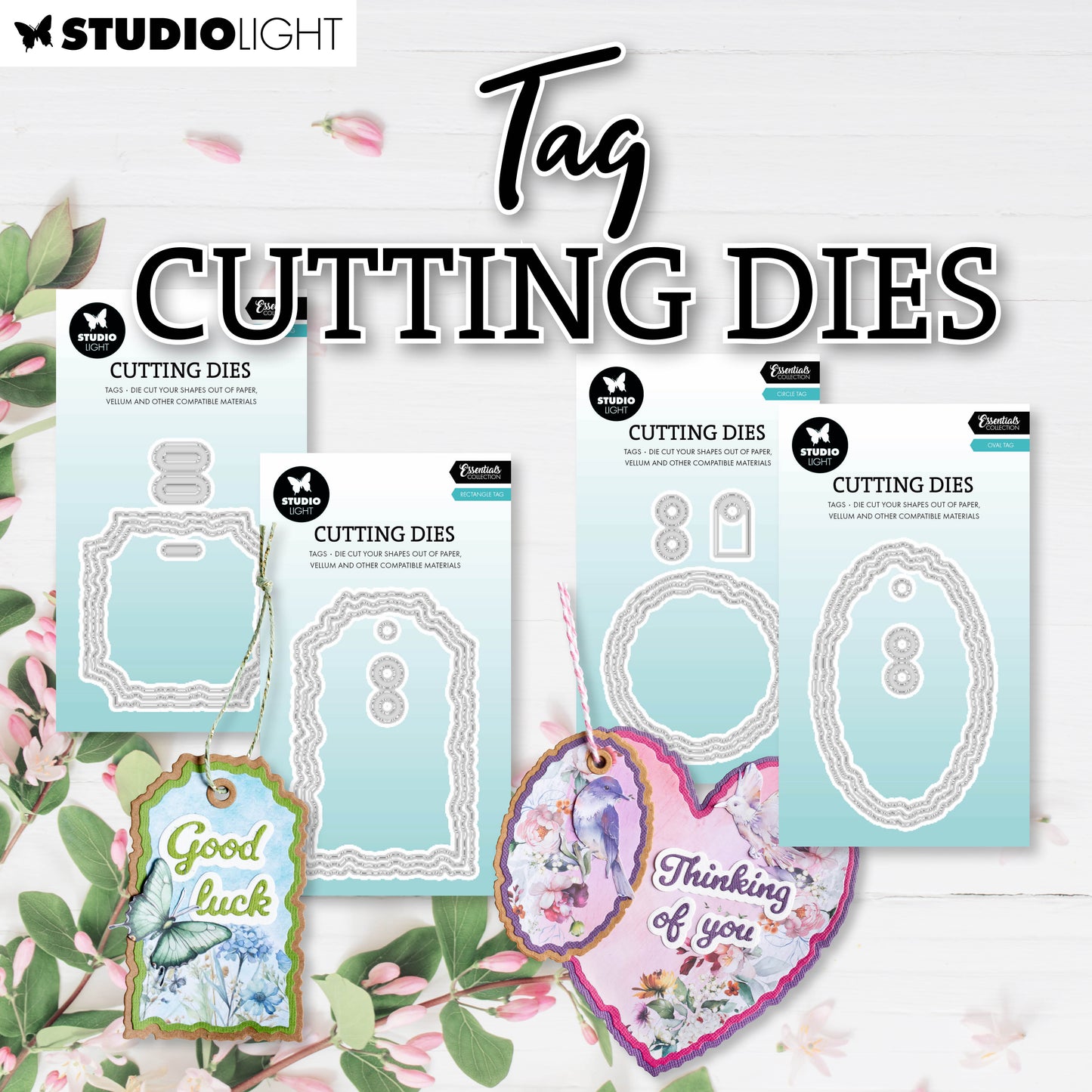 Studio Light Cutting Die Torn Edge Tag Bundle