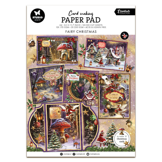 Studio Light Essentials Card Making Pad Fairy Christmas