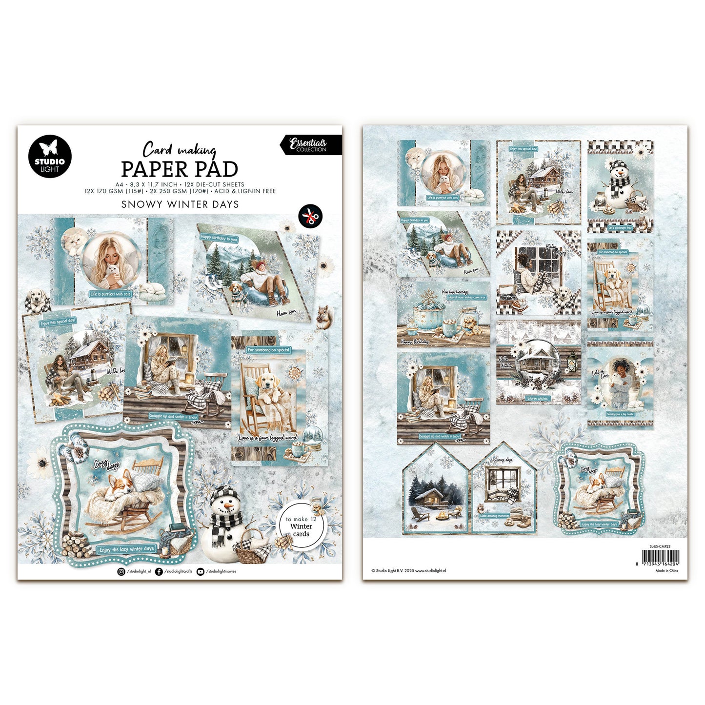 Studio Light Essentials Card making pad Snowy Winter Days