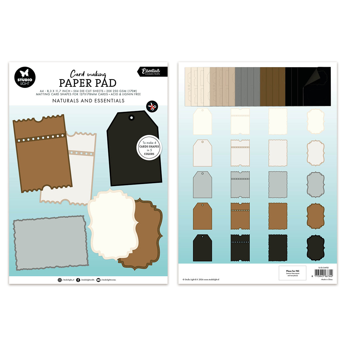 Studio Light Card making pad Naturals