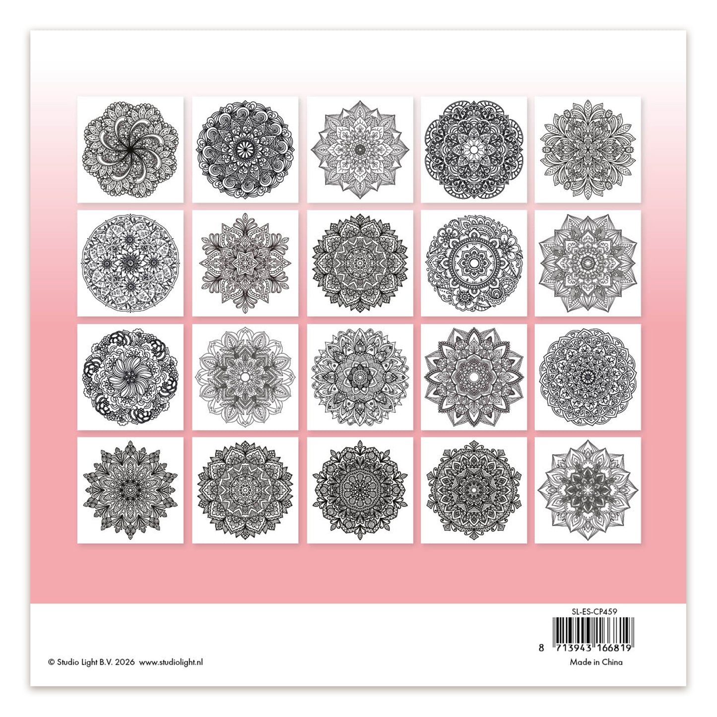 Studio Light Colouring Pages Mandala Essentials 205x205x5mm 20 Sheets