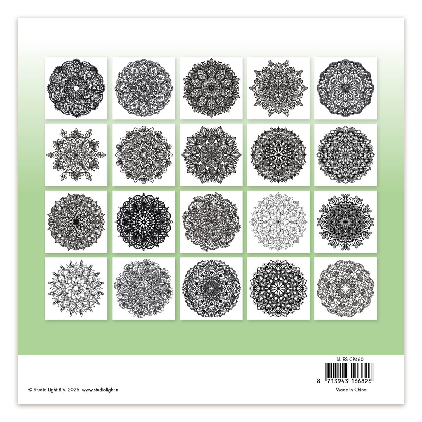 Studio Light Colouring Pages Mandala Essentials 205x205x5mm 20 Sheets