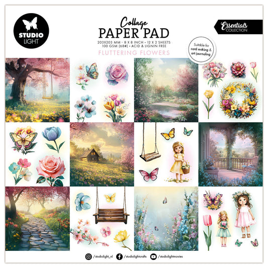 Studio Light Essentials Collage Paper Pad Fluttering Flowers