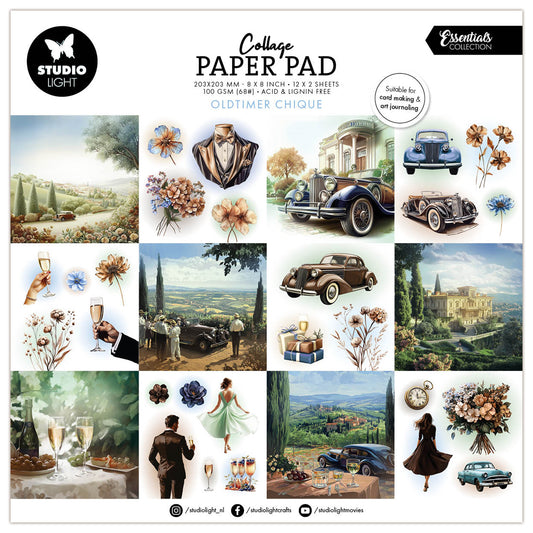 Studio Light Essentials Collage Paper Pad Oldtimer Chique