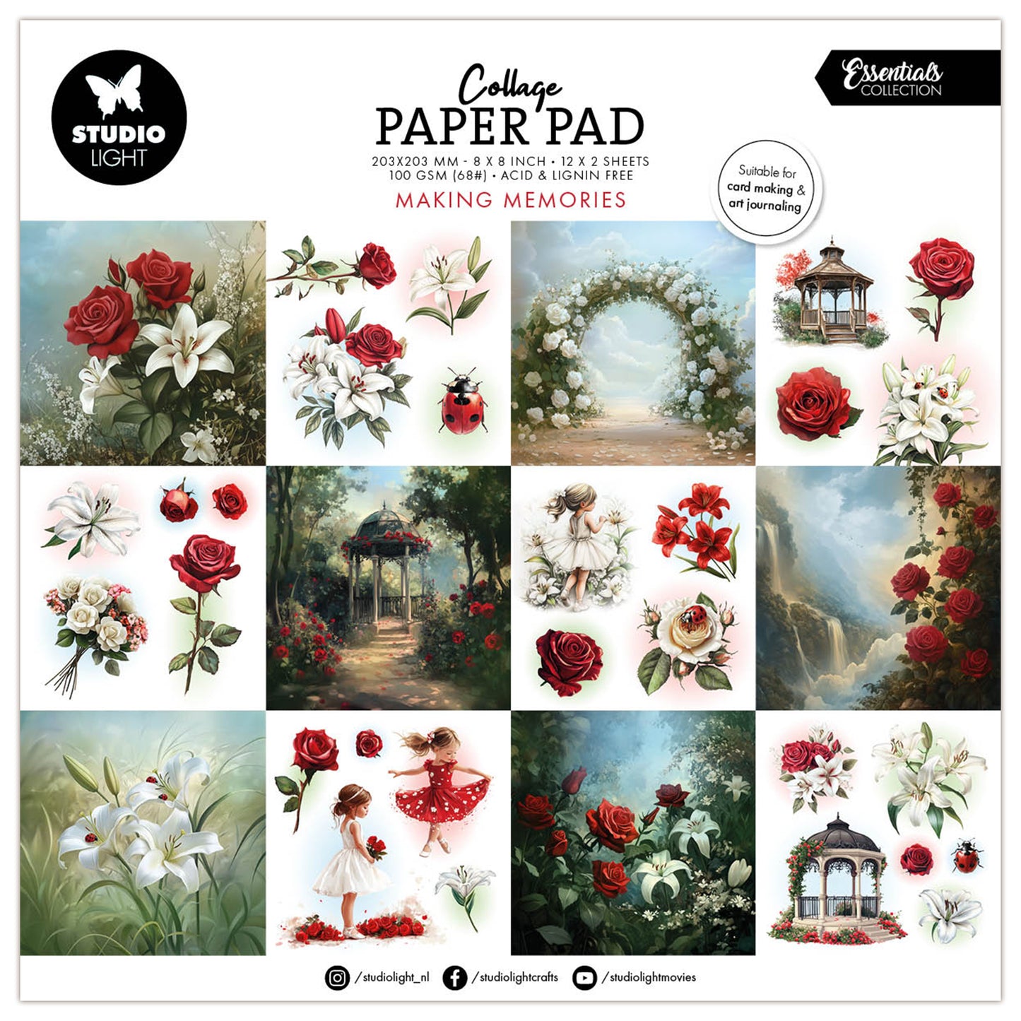 Studio Light Essentials Collage Paper Pad Making Memories