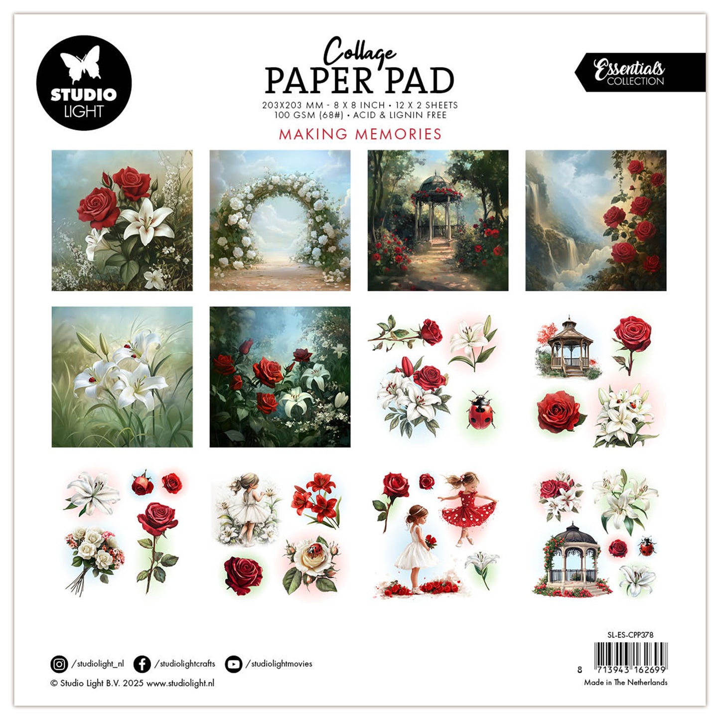 Studio Light Essentials Collage Paper Pad Making Memories