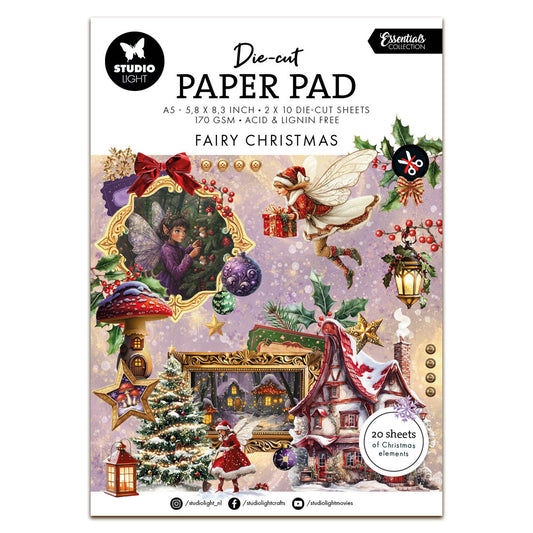 Studio Light Essentials Die-cut Paper Pad Fairy Christmas