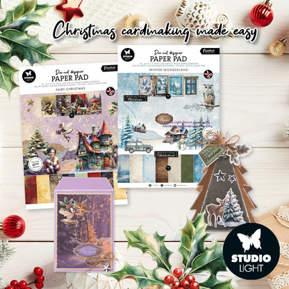 Studio Light Essentials Die-cut Paper Pads - Fairy Christmas & Winter Wonderland