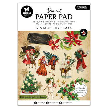 Studio Light Essentials Die-cut Paper Pad Vintage Christmas