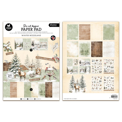Studio Light Essentials Die-cut Designer Paper Pad Winter Woodland